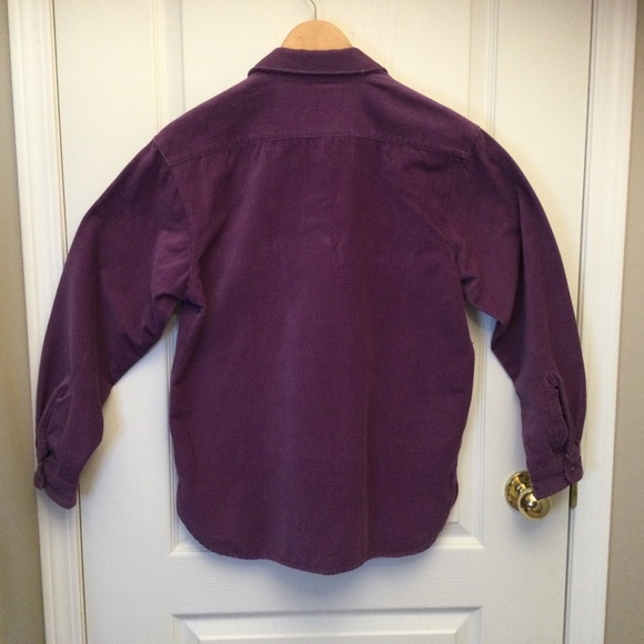 Vintage Northern Spirit Eggplant Corduroy Long Sleeve Button Top Small - Picture 6 of 9